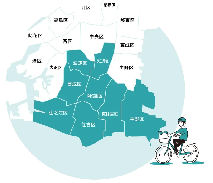 訪問サービスエリア図